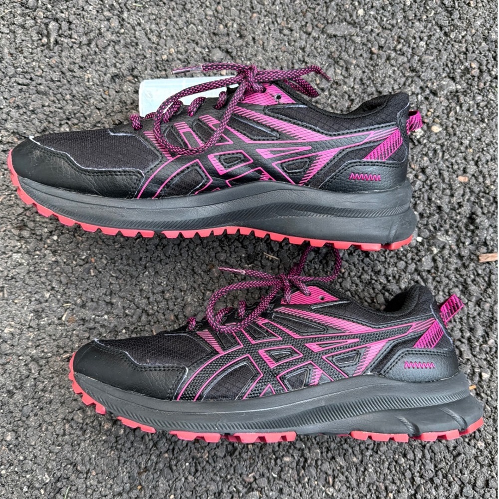 Asics Trail Scout 2 Womens Running Shoes Black Fuchsia 1012B039 US‎ 9.5